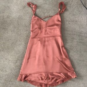 ✨ Rust Abercrombie Satin Ruffle Slip Dress! GORGEOUS!